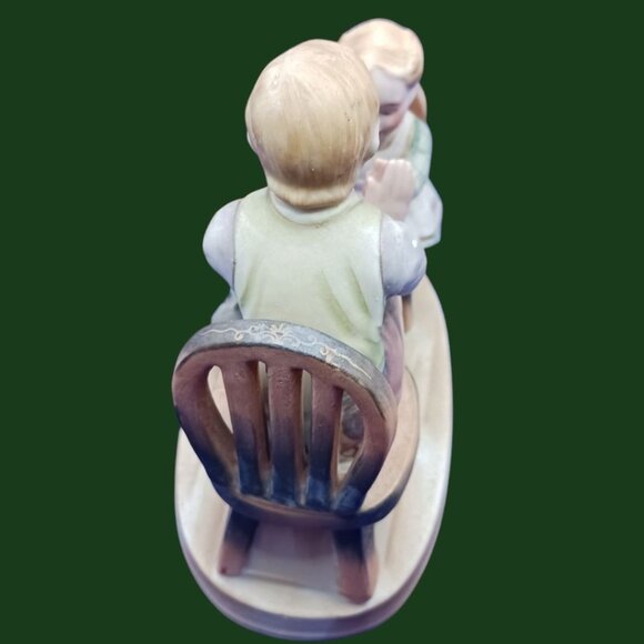 Shafford vtg grandpa & grandaughter Figurine "Pat- A -Cake" Scene Collectible m - Picture 12 of 14